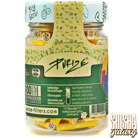 Purize Purize - Gelb - Xtra Slim Size - Ø 5,9 mm - 100 Stück - Aktivkohlefilter Purize Purize - Gelb - Xtra Slim Size - Ø 5,9 mm - 100 Stück - Aktivkohlefilter