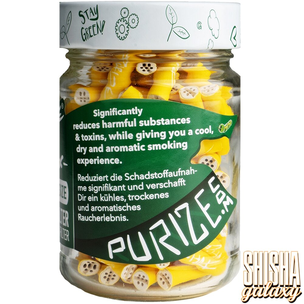 Purize Purize - Gelb - Xtra Slim Size - Ø 5,9 mm - 100 Stück - Aktivkohlefilter Purize Purize - Gelb - Xtra Slim Size - Ø 5,9 mm - 100 Stück - Aktivkohlefilter