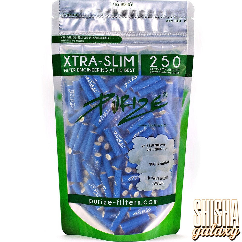 Purize Purize - Blau - Xtra Slim Size - Ø 5,9 mm - 250 Stück - Aktivkohlefilter Purize Purize - Blau - Xtra Slim Size - Ø 5,9 mm - 250 Stück - Aktivkohlefilter