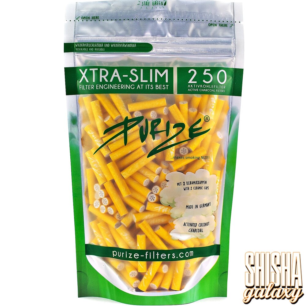 Purize Purize - Gelb - Xtra Slim Size - Ø 5,9 mm - 250 Stück - Aktivkohlefilter Purize Purize - Gelb - Xtra Slim Size - Ø 5,9 mm - 250 Stück - Aktivkohlefilter