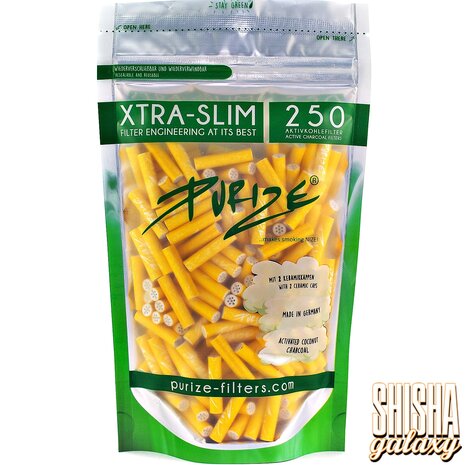 Purize Purize - Gelb - Xtra Slim Size - Ø 5,9 mm - 250 Stück - Aktivkohlefilter Purize Purize - Gelb - Xtra Slim Size - Ø 5,9 mm - 250 Stück - Aktivkohlefilter