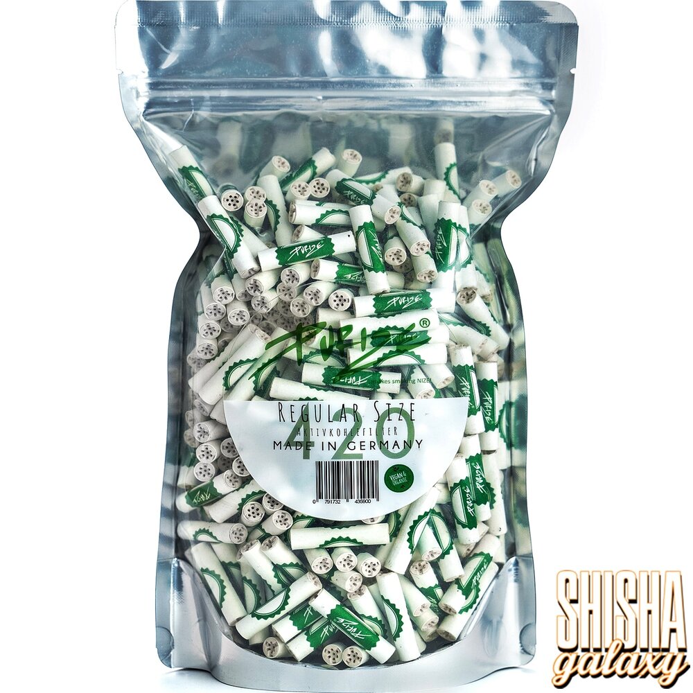 Purize Purize - Weiß - Regular Size - Ø 8,3 mm - 420 Stück - Aktivkohlefilter