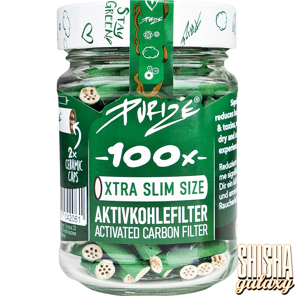 Purize Purize - Weiß - Xtra Slim Size - Ø 5,9 mm - 100 Stück - Aktivkohlefilter Purize Purize - Weiß - Xtra Slim Size - Ø 5,9 mm - 100 Stück - Aktivkohlefilter