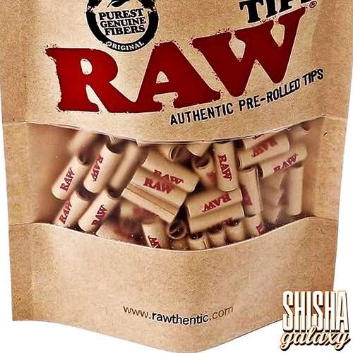 Raw Raw - Natural Unrefined - Pre-Rolled - Filter Tips - Ø 6 mm - 200 Tips