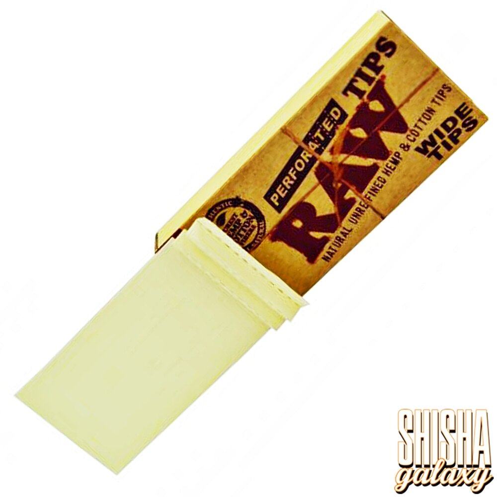 Raw Raw - Perforated - Wide - Filter Tips - 50 Tips Raw Raw - Perforated - Wide - Filter Tips - 50 Tips