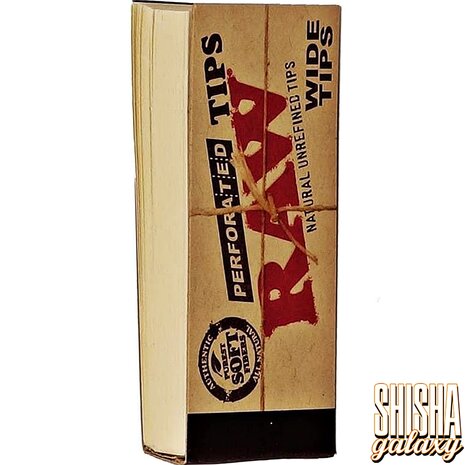 Raw Raw - Perforated - Wide - Filter Tips - 50 Tips Raw Raw - Perforated - Wide - Filter Tips - 50 Tips