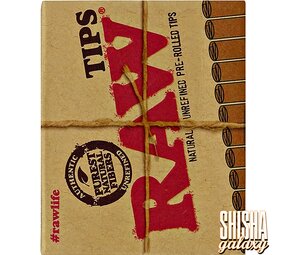 Raw Pre-Rolled - Filter Tips + Schachtel - Ø 6 mm - 21 Tips Raw Pre-Rolled - Filter Tips + Schachtel - Ø 6 mm - 21 Tips
