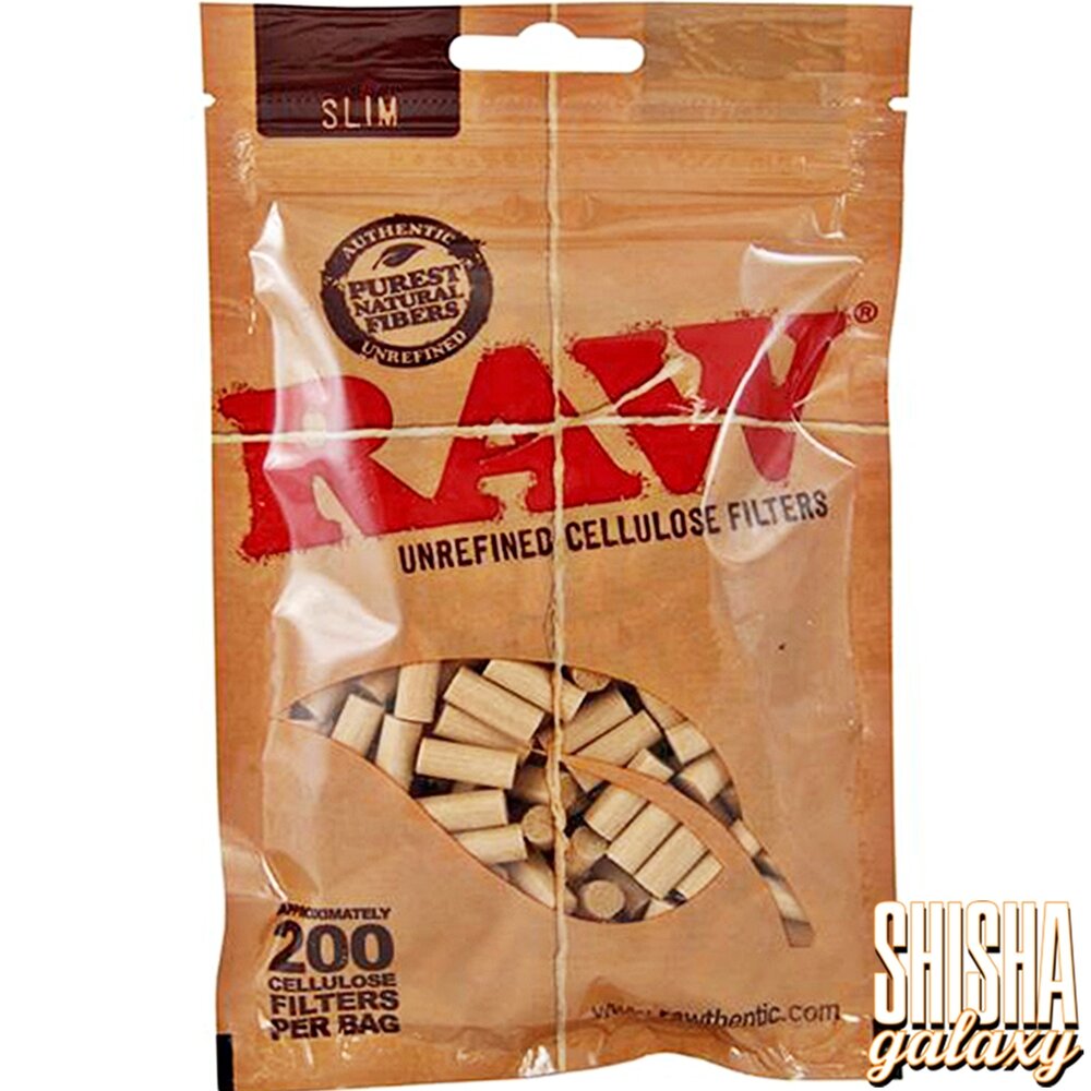 Raw Raw - Unrefined Cellulose - Slim Filter - Ø 6 mm - 200 Stück - Eindrehfilter Raw Raw - Unrefined Cellulose - Slim Filter - Ø 6 mm - 200 Stück - Eindrehfilter