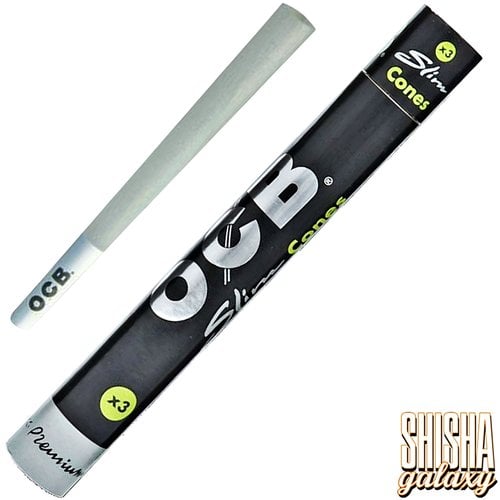 OCB Schwarz - Premium - Slim - King Size - 109 mm - Cones - 3 Stück