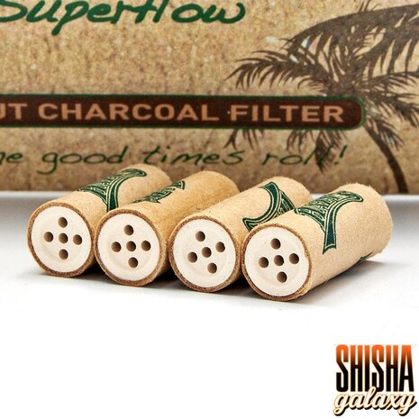 Hazy´s Hazy´s - Superflow - Kokosnuss Filter - Ø 8 mm - 50 Stück - Aktivkohlefilter