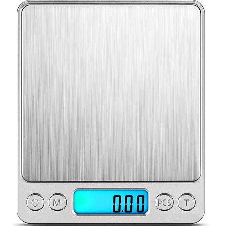 Bullet Bullet - Superior Table Scale - 0,1g bis 2000g - Digitalwaage inkl. Batterien & 2 Behälter Bullet Bullet - Superior Table Scale - 0,1g bis 2000g - Digitalwaage inkl. Batterien & 2 Behälter