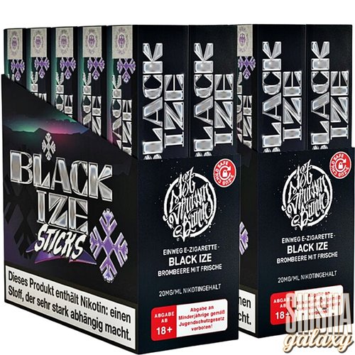 187 Strassenbande 187 Vape - Black Ize - 20er Packung / Display (Sparset) - Einweg E-Shisha - 600 Züge / Nikotin 20 mg