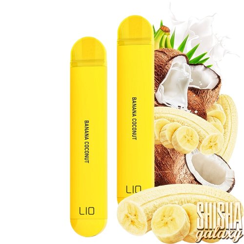 Lio Nano X Lio Nano X - Banana Coconut - 10er Packung / Display (Sparset) - Einweg E-Shisha - 600 Züge / Nikotin 20 mg