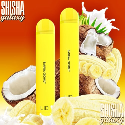 Lio Nano X Lio Nano X - Banana Coconut - 10er Packung / Display (Sparset) - Einweg E-Shisha - 600 Züge / Nikotin 20 mg