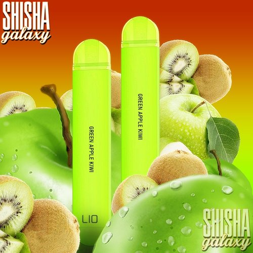 Lio Nano X Lio Nano X - Green Apple Kiwi - 10er Packung / Display (Sparset) - Einweg E-Shisha - 600 Züge / Nikotin 20 mg