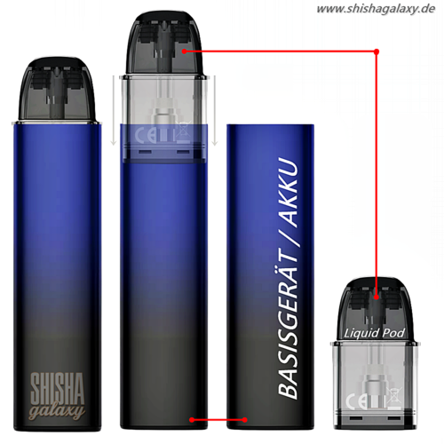 InnoCigs InnoCigs - ECO - Pod Kit - Akku 900 mAh - Blue Black (Wiederaufladbare Mehrweg E-Zigarette)