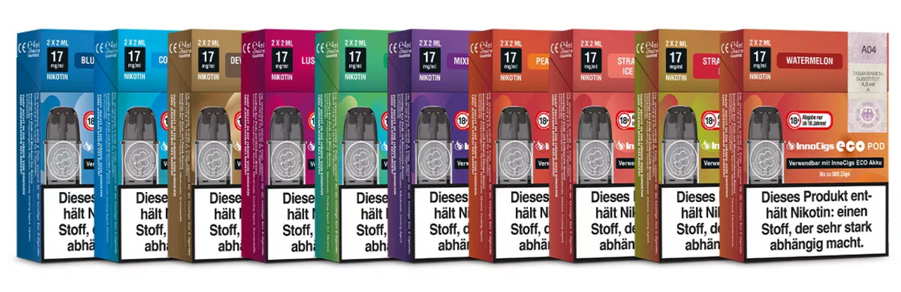 InnoCigs InnoCigs ECO - Cotton Candy - Liquid Pod - Nikotin 17 mg - 2er Pack (4ml) InnoCigs InnoCigs ECO - Cotton Candy - Liquid Pod - Nikotin 17 mg - 2er Pack (4ml)