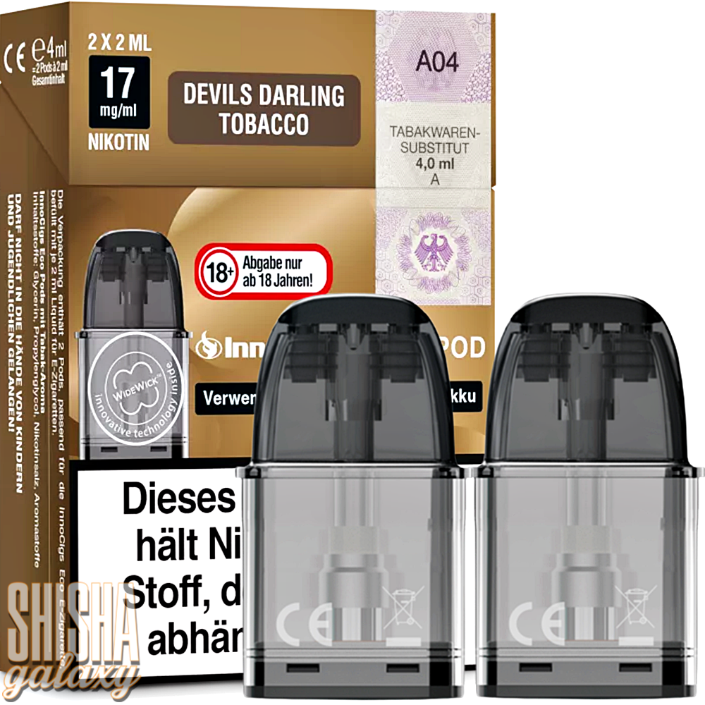InnoCigs InnoCigs ECO - Devils Darling Tobacco - Liquid Pod - Nikotin 17 mg - 2er Pack (4ml) InnoCigs InnoCigs ECO - Devils Darling Tobacco - Liquid Pod - Nikotin 17 mg - 2er Pack (4ml)