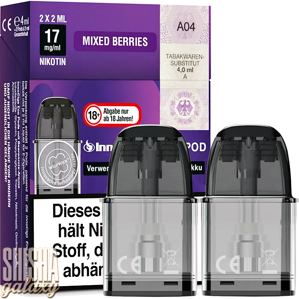 InnoCigs ECO Mixed Berries Liquid Pod Nikotin 17 mg 2er Pack shishagalaxy.de