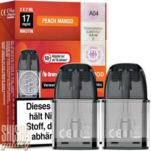 InnoCigs ECO - Peach Mango - Liquid Pod - Nikotin 17 mg - 2er Pack