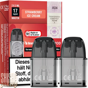 InnoCigs ECO - Strawberry Ice Cream - Liquid Pod - Nikotin 17 mg - 2er Pack