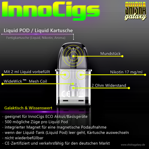 InnoCigs InnoCigs - ECO - Devils Darling Tobacco - Liquid Pod - Nikotin 17 mg - 10er Pack