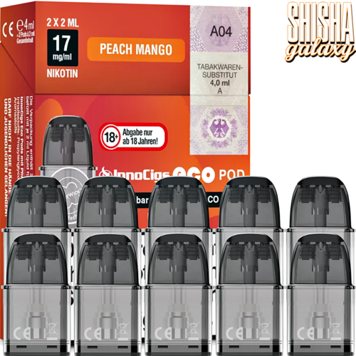 InnoCigs InnoCigs - ECO - Peach Mango - Liquid Pod - Nikotin 17 mg - 10er Pack