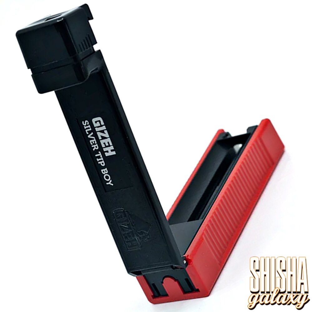 Gizeh Gizeh - Silver Tip Boy - Red Black - Filterhülsen Stopfer / Stopfgerät / Stopfmaschine mit Stopfhilfe, Anti-Rutsch-Pads & Ersatzspitze Gizeh Gizeh - Silver Tip Boy - Red Black - Filterhülsen Stopfer / Stopfgerät / Stopfmaschine mit Stopfhilfe, Anti-Rutsch-Pads & Ersatzspitze