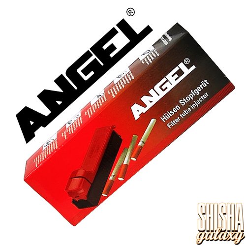 Angel Angel - Tip - Rot - Filterhülsen Stopfer / Stopfgerät / Stopfmaschine mit Stopfhilfe & Ersatzspitze