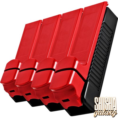 Angel Angel - Tip - Rot - 4er Pack - Filterhülsen Stopfer / Stopfgerät / Stopfmaschine mit Stopfhilfe & Ersatzspitze