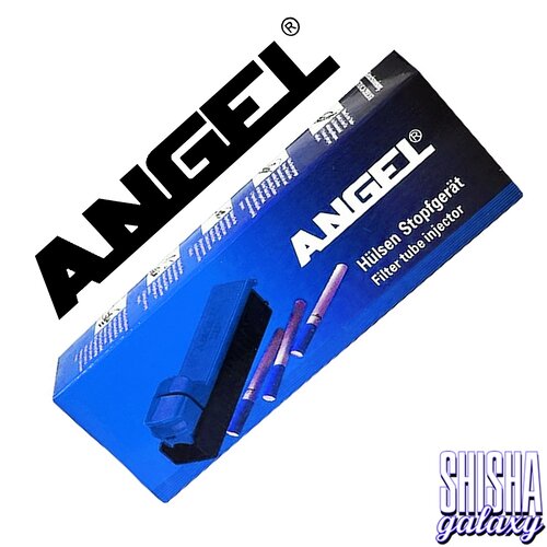 Angel Angel - Tip - Blau - Filterhülsen Stopfer / Stopfgerät / Stopfmaschine mit Stopfhilfe & Ersatzspitze