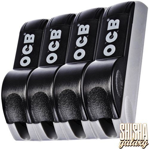 OCB OCB - Classic Schwarz - 4er Pack - Filterhülsen Stopfer / Stopfgerät / Stopfmaschine mit Stopfhilfe & Ersatzspitze