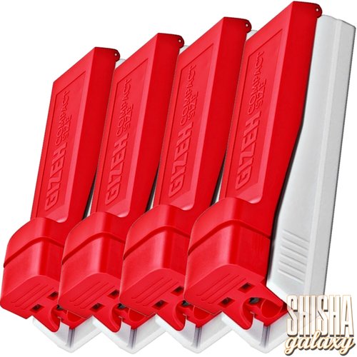 Gizeh Gizeh - Compact Size - Red - 4er Pack - Filterhülsen-Stopfer / Stopfgerät / Stopfmaschine mit Stopfhilfe (nur für "Gizeh Compact Size" Filterhülsen)