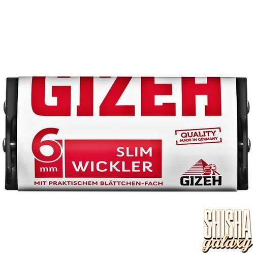 Gizeh Gizeh - Slim Wickler inkl. 50 Blättchen - Ø  6 mm - Zigaretten-Roller, Wickler, Drehmaschine mit Blättchen-Fach