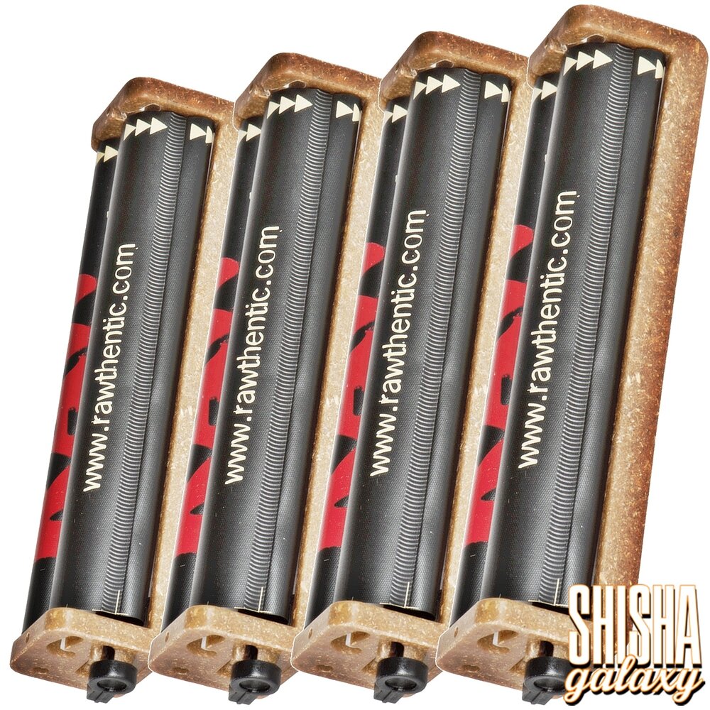 Raw Raw - Hemp Plastic Black - King Size - 110 mm - 4er Pack- Roller, Wickler, Drehmaschine aus Hanffasern