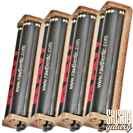 Raw Raw - Hemp Plastic Black - King Size - 110 mm - 4er Pack- Roller, Wickler, Drehmaschine aus Hanffasern