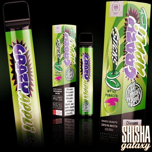 187 Strassenbande 187 Strassenbande - Crazy Appli - 10er Packung / Display (Sparset) - Einweg E-Shisha - 600 Züge / Nikotin 20 mg