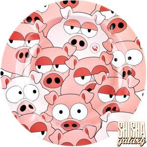 Fire Flow Metall - Mixed Pattern Pigs - Aschenbecher - Ø 14 cm