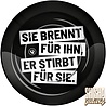 Fire Flow Fire Flow - Metall - "Sie brennt für Ihn" - Aschenbecher - Ø 14 cm Fire Flow Fire Flow - Metall - "Sie brennt für Ihn" - Aschenbecher - Ø 14 cm