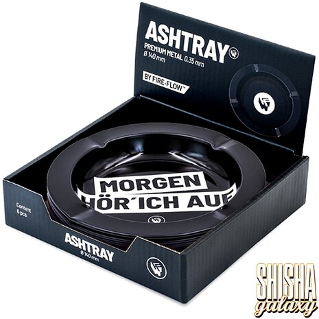Fire Flow Fire Flow - Metall - "Morgen hör ich auf" - Aschenbecher - Ø 14 cm Fire Flow Fire Flow - Metall - "Morgen hör ich auf" - Aschenbecher - Ø 14 cm