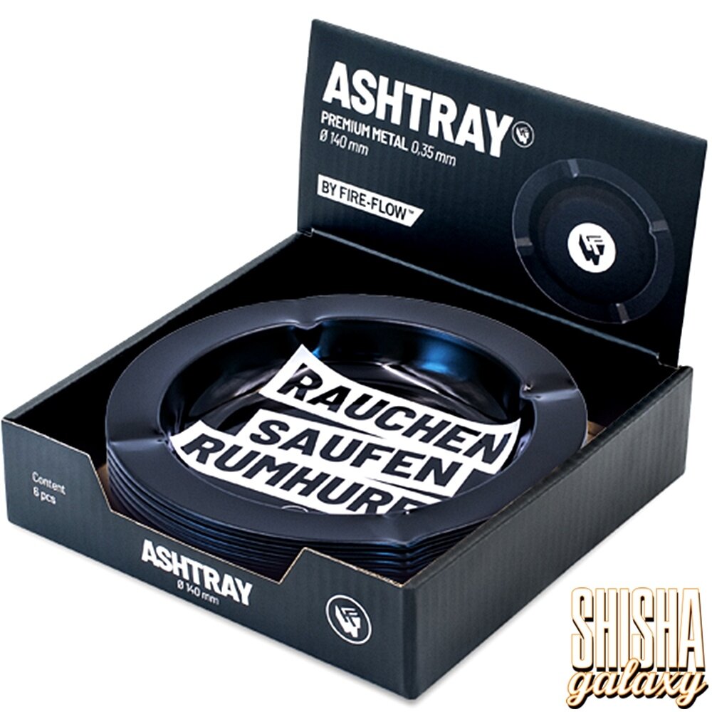 Fire Flow Fire Flow - Metall - "Rauchen Saufen Rumhuren" - Aschenbecher - Ø 14 cm Fire Flow Fire Flow - Metall - "Rauchen Saufen Rumhuren" - Aschenbecher - Ø 14 cm