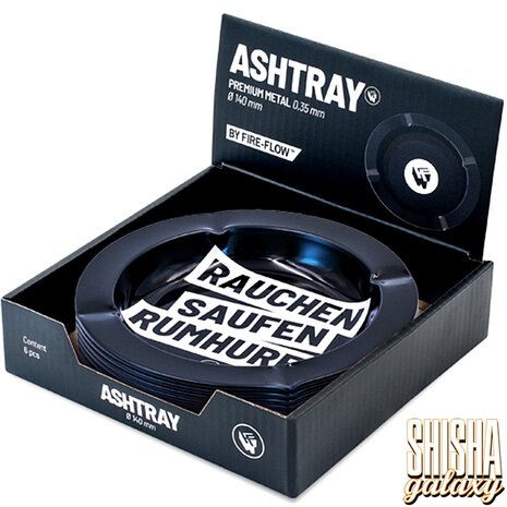 Fire Flow Fire Flow - Metall - "Rauchen Saufen Rumhuren" - Aschenbecher - Ø 14 cm Fire Flow Fire Flow - Metall - "Rauchen Saufen Rumhuren" - Aschenbecher - Ø 14 cm