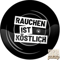 Metall - "Rauchen ist köstlich" - Aschenbecher - Ø 14 cm