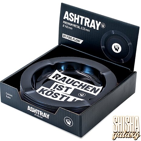Fire Flow Fire Flow - Metall - "Rauchen ist köstlich" - Aschenbecher - Ø 14 cm Fire Flow Fire Flow - Metall - "Rauchen ist köstlich" - Aschenbecher - Ø 14 cm