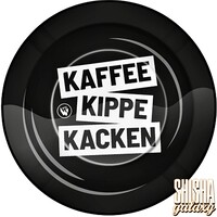 Metall - "Kaffee Kippe Kacken" - Aschenbecher - Ø 14 cm