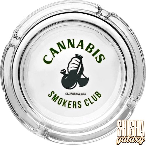 Bullet "Cannabiz Smokers Club" - Glas - Aschenbecher - Ø 10,5 cm