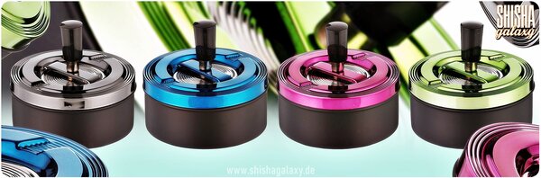 Bullet Bullet - Space Metallic - Edition - 4er Set - Drehaschenbecher - Ø 11 cm Bullet Bullet - Space Metallic - Edition - 4er Set - Drehaschenbecher - Ø 11 cm