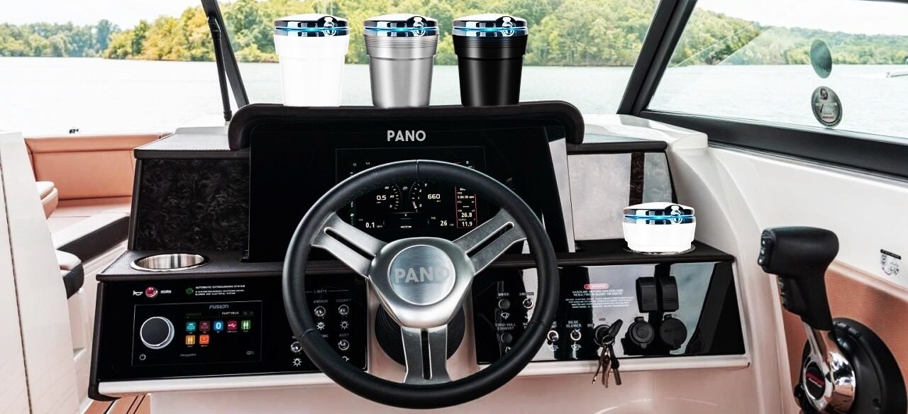 Bullet Bullet - Pano - White - Autoaschenbecher mit LED Beleuchtung - Ø 7,5 cm Bullet Bullet - Pano - White - Autoaschenbecher mit LED Beleuchtung - Ø 7,5 cm