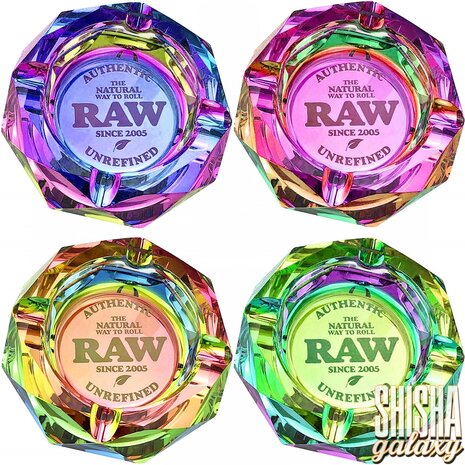 Raw Raw - Rainbow - Dichroitisches Glas - 4er Pack - Aschenbecher - Ø 11,5 cm