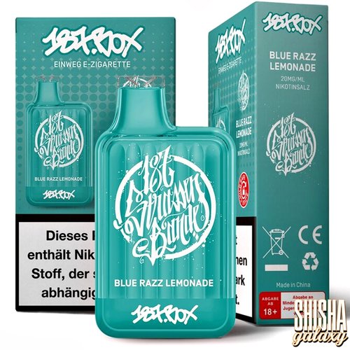 187 Strassenbande 187 Box Vape - Blue Razz Lemonade - Einweg E-Shisha - 600 Züge / Nikotin 20 mg